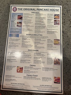 Menu photo 2 Original Pancake House Roseville, MN Menu photo 2 Original Pancake House Roseville, MN