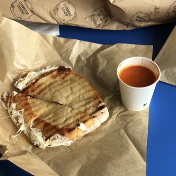 St Paul Cheese Shop - Vegetarian melt with tomato soup shooter - Cheese Shops Near Me - Saint Paul, Minnesota