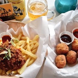 Chicken breast - chips - monkey balls