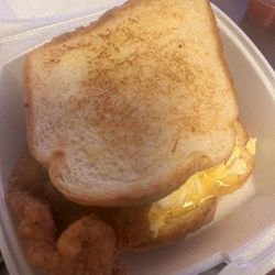 Eat My Gritz - Fried fish breakfast sandwich