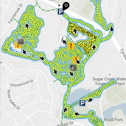 Backyard Trails - MTB Project Basic Trail Map
