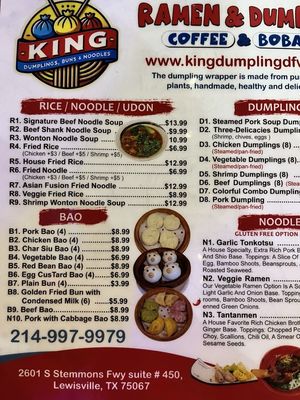 Menu photo 3 King Ramen & Dumpling Lewisville, TX Menu photo 3 King Ramen & Dumpling Lewisville, TX