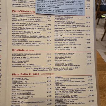 Bizzarro - Menu - Italian Near Me - London, XGL