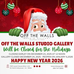 Off the Walls Studio Gallery - Wishing everyone a wonderful Christmas and a Happy New Year! 
Thank you for your continued support throughout the year.
-- Off the Walls