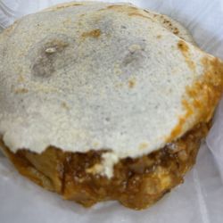 Gorditas - Gorditas - Chicharron Rojo Gorditas (stewed pork belly in red chilli sauce)