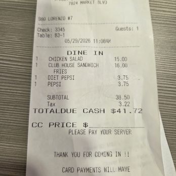 Rubys Family Restaurant - The bill for two - Diners Near Me - Chanhassen, Minnesota Rubys Family Restaurant - The bill for two - Diners Near Me - Chanhassen, Minnesota