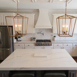 DFW Granite - JADolkiewicz Kitchen after pics.  Beautiful Mont Blanc Quartzite countertops cut and installed in Irving 75063
