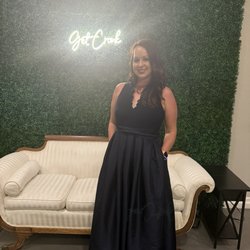 Elite Luxury Consignment & Boutique - Blue ruffle dress