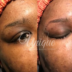 Unique Threading Salon - Eyebrow threading before and after