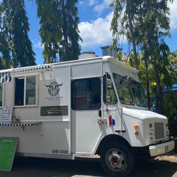 Steak Farm - Food truck waiting area. They provide sanitizer. - Food Trucks Near Me - Kahuku, Hawaii Steak Farm - Food truck waiting area. They provide sanitizer. - Food Trucks Near Me - Kahuku, Hawaii