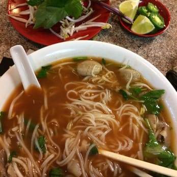 Pho Bac - large pho dac biet with basil, bean sprouts, jalapeños and lime side. - Vietnamese Near Me - Seattle, Washington