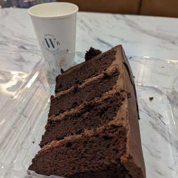 Winfield's Chocolate Bar - Big slice of cake and hot chocolate - Desserts Near Me - Houston, Texas Winfield's Chocolate Bar - Big slice of cake and hot chocolate - Desserts Near Me - Houston, Texas