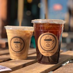 Peace On Earth Coffee - Iced Americano & Iced Vanilla Latte