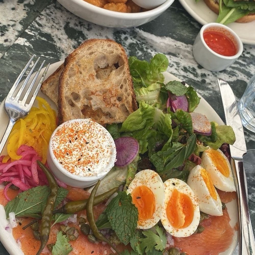 Great White - Salmon Mezze Plate - Cafes Near Me - Los Angeles, California Great White - Salmon Mezze Plate - Cafes Near Me - Los Angeles, California