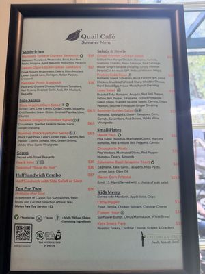 Menu photo 1 Quail Cafe Redwood City, CA Menu photo 1 Quail Cafe Redwood City, CA