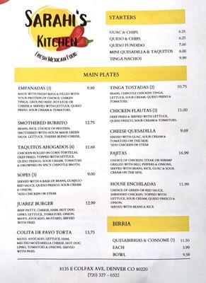 Menu photo 6 Sarahi's Kitchen Denver, CO Menu photo 6 Sarahi's Kitchen Denver, CO