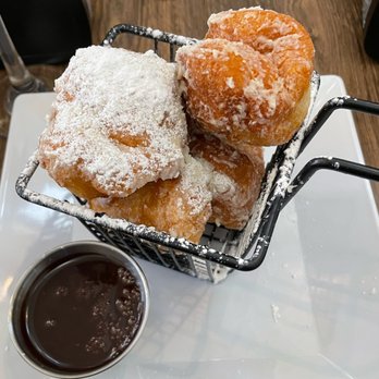 The Nest Cafe - Beignets with chocolate Sauce - Breakfast & Brunch Near Me - Milton, Georgia