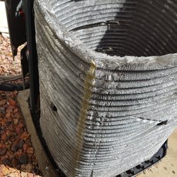 Mountain Peak Air - After photo of condenser coil that was extremely coated with cotton
