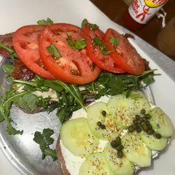 D’Amores Caffe & Toast - Cucumber capers toast