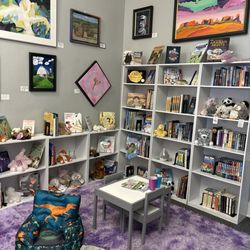 WordHaven BookHouse - Kids' section with cute chairs and stuff animals