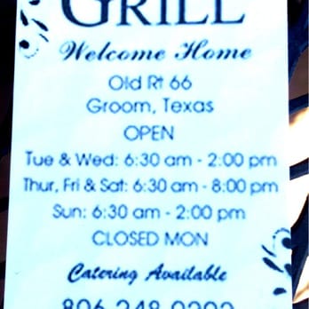 The Grill - Business card current 6/17/2014 - American Near Me - Groom, Texas