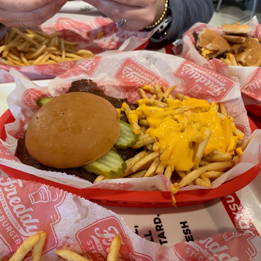 Freddy's Frozen Custard & Steakburgers - Feddy's Original Double - Burgers Near Me - Centerville, Ohio Freddy's Frozen Custard & Steakburgers - Feddy's Original Double - Burgers Near Me - Centerville, Ohio