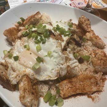 Taqueria Tsunami - Temp Closed - The all American with grilled chicken add chili lime salt and two eggs ! - Asian Fusion Near Me - Roswell, Georgia