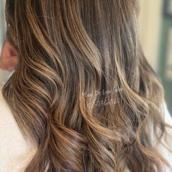 Mane De Leon Salon - Gave this dark brown mane some dimension by adding a full balayage toned in Redken Shades EQ 8VG/8N with a shadow root in Shades EQ 4N.