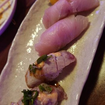 Ginza Sushi - garlic ahi and hamachi nigiri - Sushi Bars Near Me - Honolulu, Hawaii Ginza Sushi - garlic ahi and hamachi nigiri - Sushi Bars Near Me - Honolulu, Hawaii