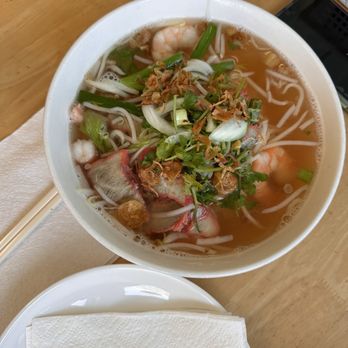 Mong Thu Cafe - soup # was shrimp and pork was also delicious Hu Tieu Mi - Vietnamese Near Me - San Francisco, California