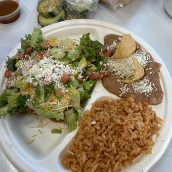 Taco Man Grill - 3 Rolled Tacos Rice & Beans Plate - Mexican Near Me - Henderson, Nevada
