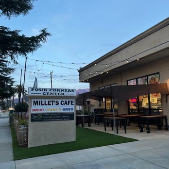 Millet’s Cafe - such a cute outside patio! - Barbeque Near Me - Beaumont, California
