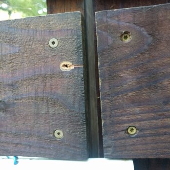 Green Bay Remodeling - Paving contractor drilled a hole in my gate because he thought he could do it better!!!  Ugly! - General Contractors Near Me - Concord, California