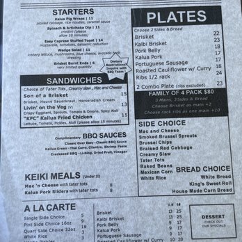 Easy ‘Que - Lunch menu - Barbeque Near Me - Kailua, Hawaii