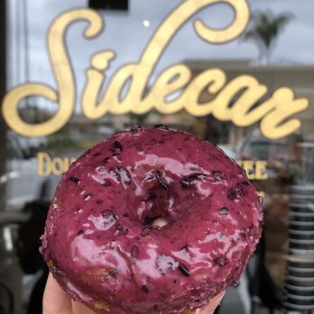 Sidecar Doughnuts & Coffee - Huckleberry- must get! So damn delish - Donuts Near Me - Costa Mesa, California