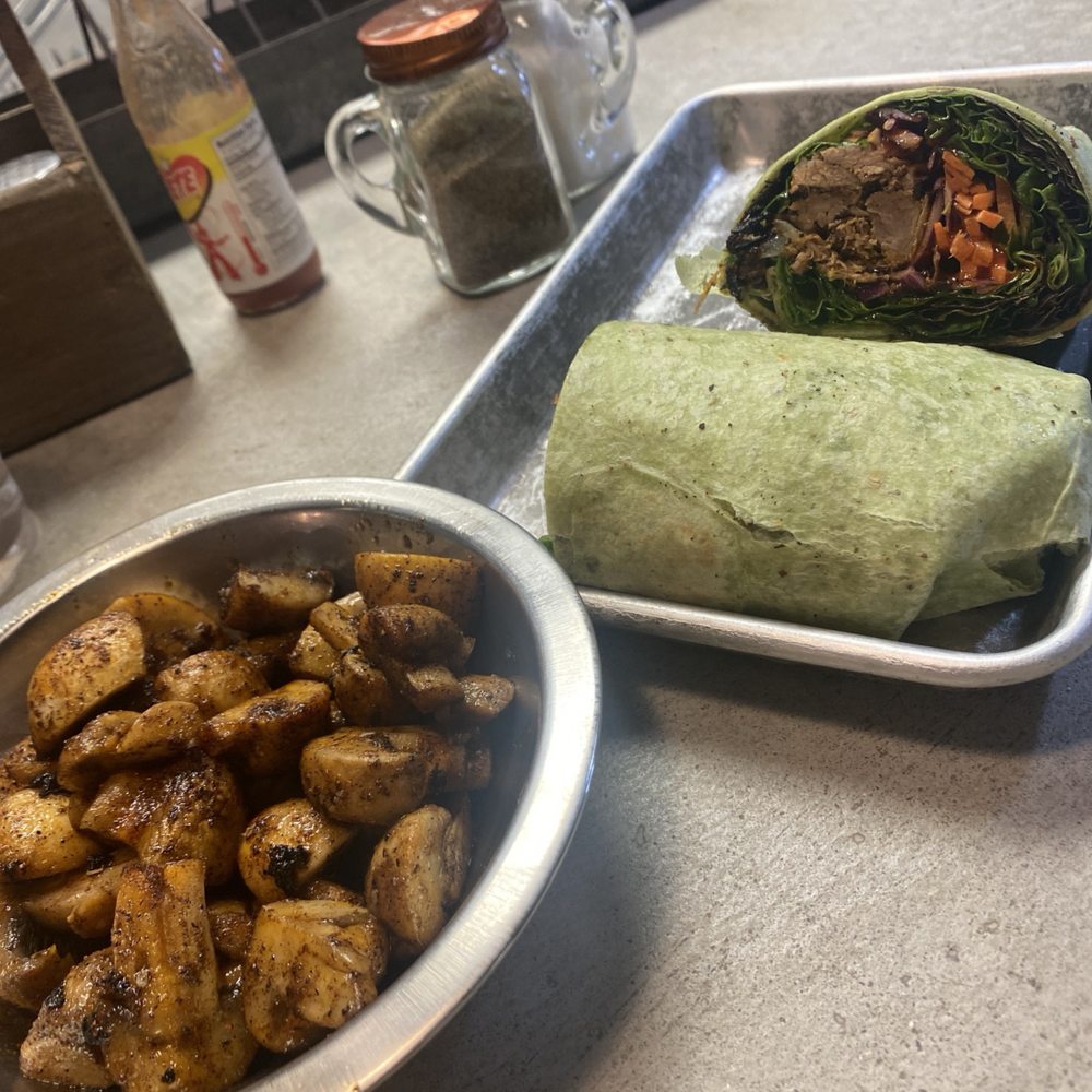 Farm Fresh Fast - Crispy Thai Pork Wrap with grilled mushrooms. - Fast Food Near Me - Greenville, South Carolina Farm Fresh Fast - Crispy Thai Pork Wrap with grilled mushrooms. - Fast Food Near Me - Greenville, South Carolina