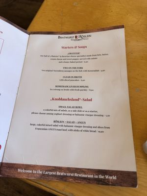 Menu photo 6 Bratwurst-Röslein Nuremberg, BY