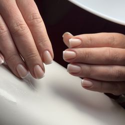 Nailed by Lida - Russian manicure with rubber base and French tip