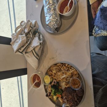 Aviva by Kameel - Chicken Shawarma plate & Lamb Shawarma wrap - Mediterranean Near Me - Atlanta, Georgia