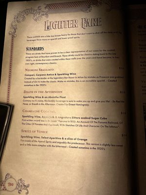 Menu photo 1 Bourbon & Branch San Francisco, CA Menu photo 1 Bourbon & Branch San Francisco, CA