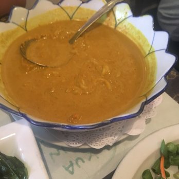Jitlada - Kanom Jeen namya-fish curry sauce over vermicelli noodles - Thai Near Me - Los Angeles, California Jitlada - Kanom Jeen namya-fish curry sauce over vermicelli noodles - Thai Near Me - Los Angeles, California