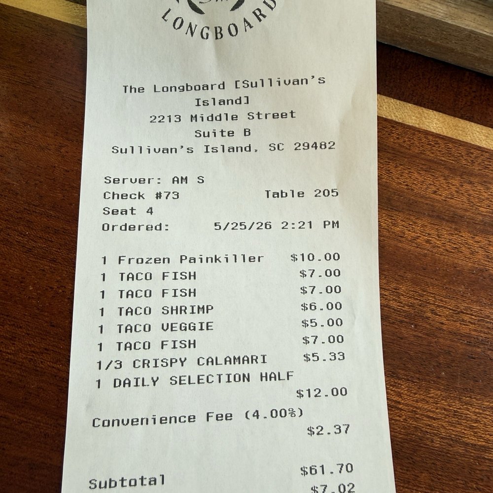 The Longboard - Seafood Near Me - Sullivan's Island, South Carolina