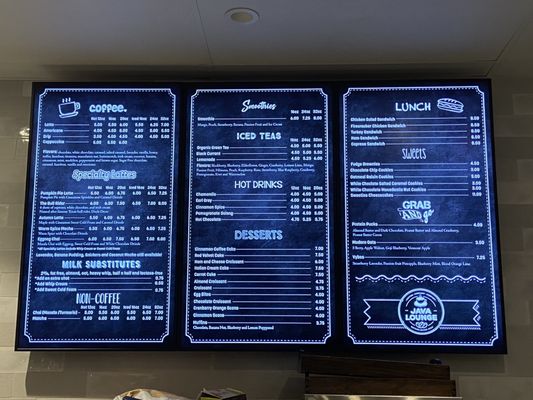 Menu photo 6 Java Lounge Mansfield, TX