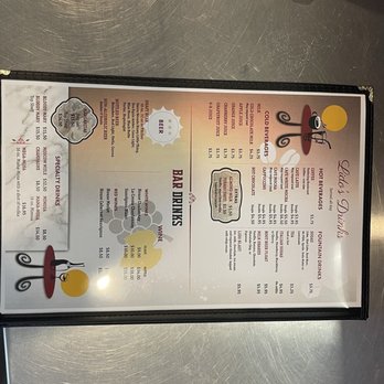 Lido Cafe - Bar menu - Comfort Food Near Me - Carmichael, California
