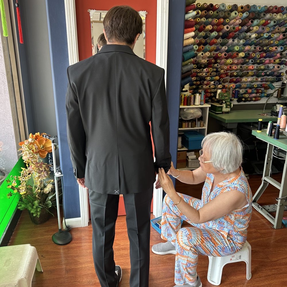 Perfect Dry Cleaners - Le is fitting my nephew Sam's for his Senior Prom. - Dry Cleaning Near Me - Long Beach, California Perfect Dry Cleaners - Le is fitting my nephew Sam's for his Senior Prom. - Dry Cleaning Near Me - Long Beach, California