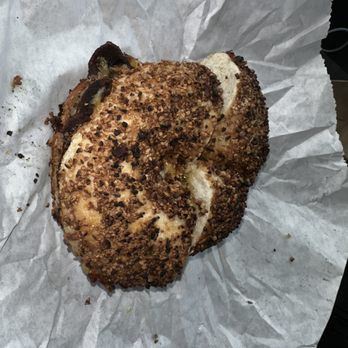 NY Bagel & Deli - Dry BEC on a overly toasted garlic bagel - Breakfast & Brunch Near Me - Orlando, Florida NY Bagel & Deli - Dry BEC on a overly toasted garlic bagel - Breakfast & Brunch Near Me - Orlando, Florida