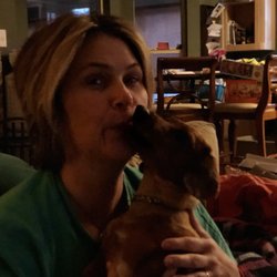 W.E. Boswell High School - Me being kissed hello with our latest adopted furry fqmiku