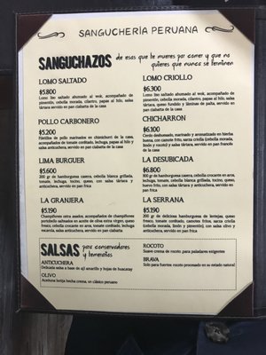 Menu photo 3 Donde El Criollo Providencia, RM