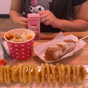 Joah Boba - 1.rose spicy rice cakes 2. all mozz corn dog truffle parm 3. potato tornado truffle parm - Bubble Tea Near Me - Henderson, Nevada Joah Boba - 1.rose spicy rice cakes 2. all mozz corn dog truffle parm 3. potato tornado truffle parm - Bubble Tea Near Me - Henderson, Nevada