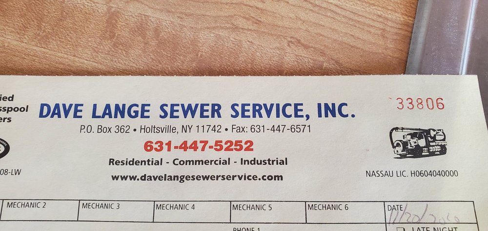 Slide of Dave Lange Sewer Service